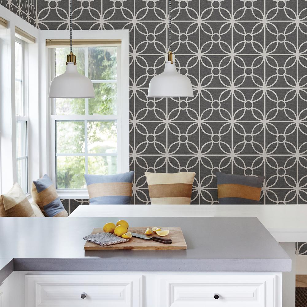 A Street Savvy Black Geometric Wallpaper 2716 23859 The Home Depot