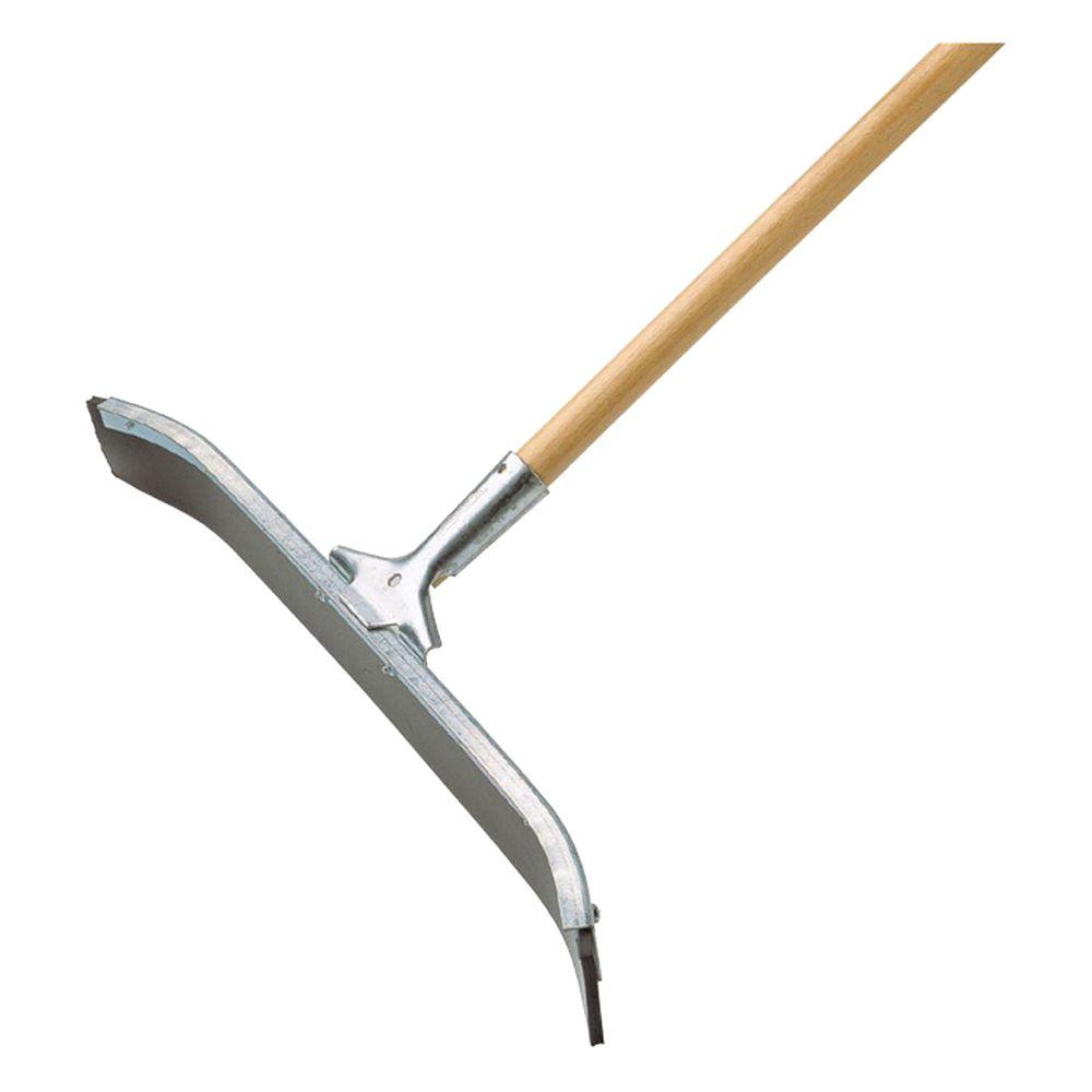 Ettore Industrial Curved Floor Squeegee with Scraper Edge Galvanized Steel with... by Ettore