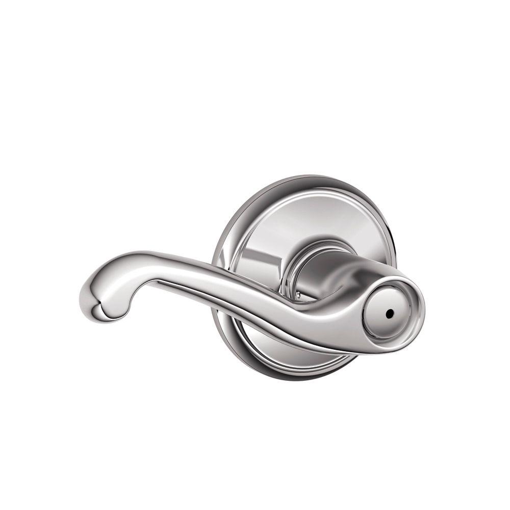 Schlage Flair Bright Chrome Privacy Bed Bath Door Lever F40 Fla