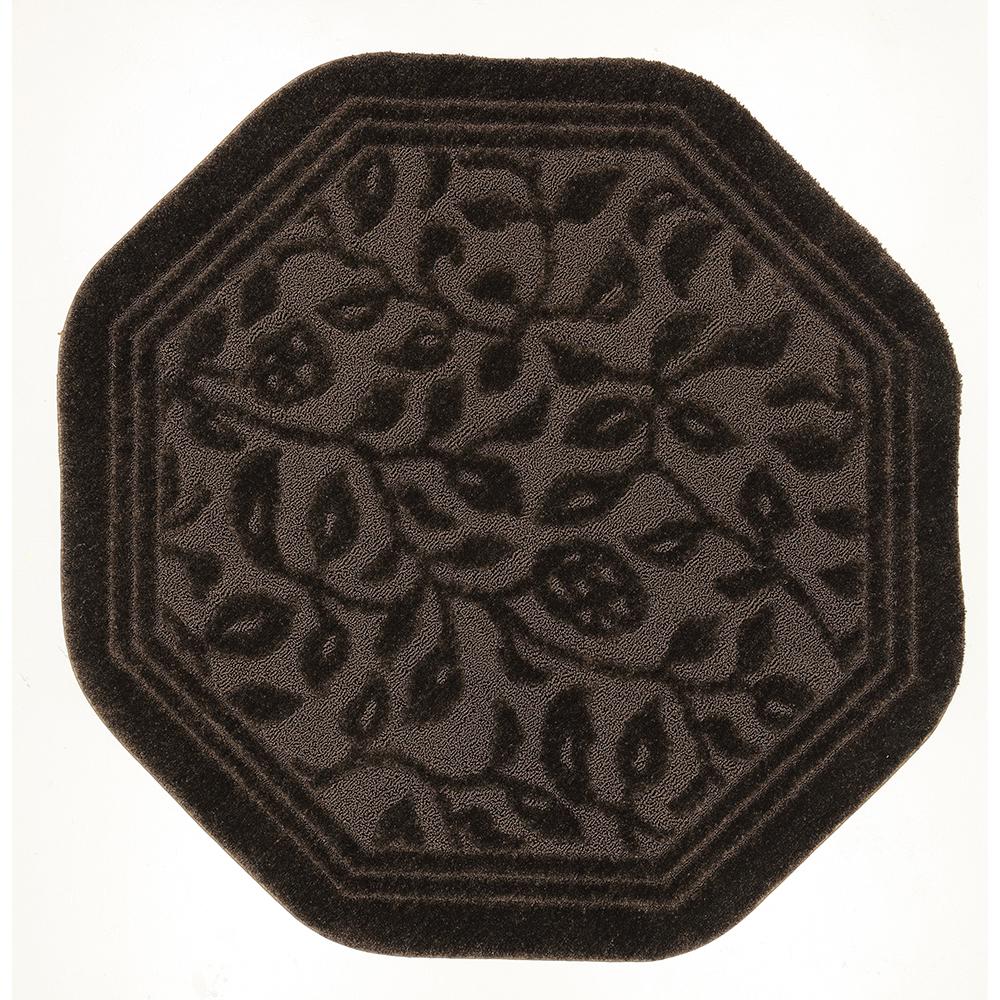 Mohawk Home Wellington 6 ft. x 6 ft. Nylon Octagon Bath Rug in Chocolate352997 The Home Depot