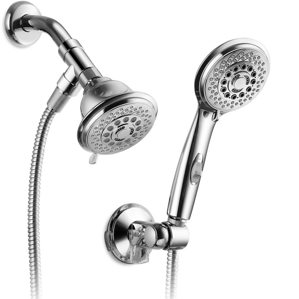 Hotel Spa 6 Spray Hand Shower And Shower Head Combo Kit With Hydro Remote Control In Chrome