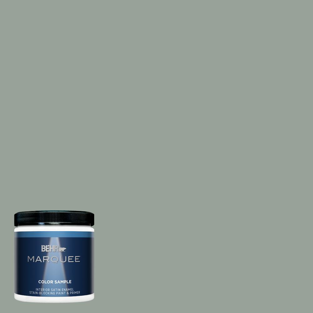 BEHR MARQUEE 8 oz. #N410-4 Natures Gift One-Coat Hide Satin Enamel