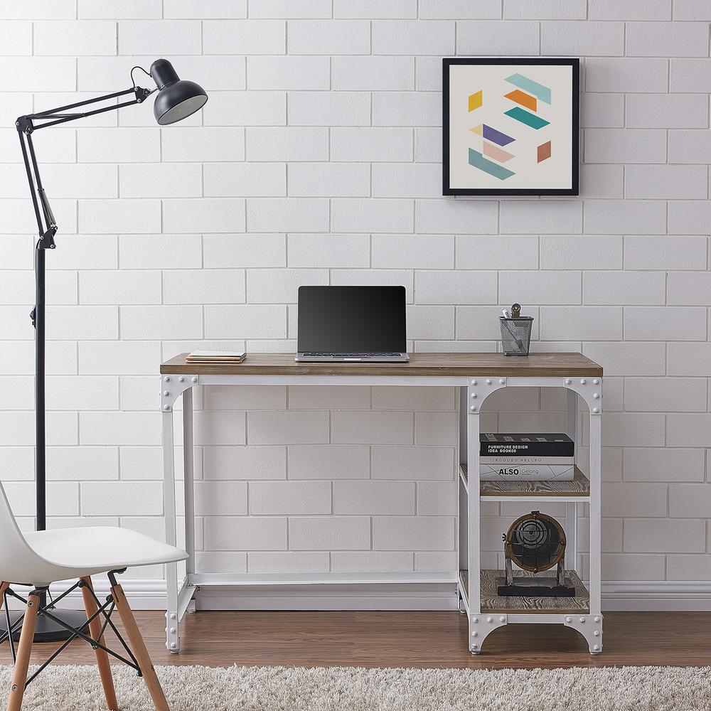 Distressed White Home Office Furniture The Depot Frannie Distressed White Desk