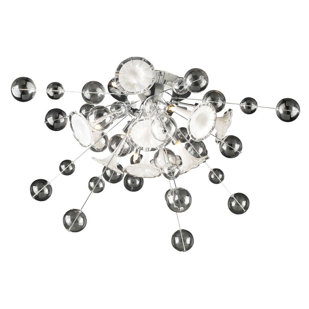 Thomas Lighting 2 Light White Ceiling Semi Flush Mount Sl123 8 Light Polished Chrome Ceiling Semi Flush Mount With Clear And White