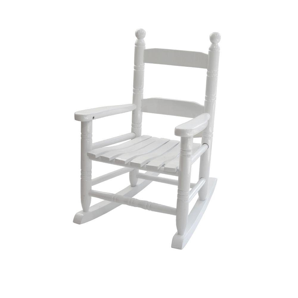 childs white rocking chair