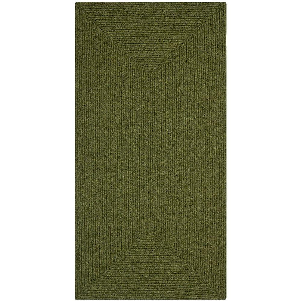 Safavieh Braided Green 2 ft. 6 in. x 5 ft. Rug RunnerBRD315A35 The