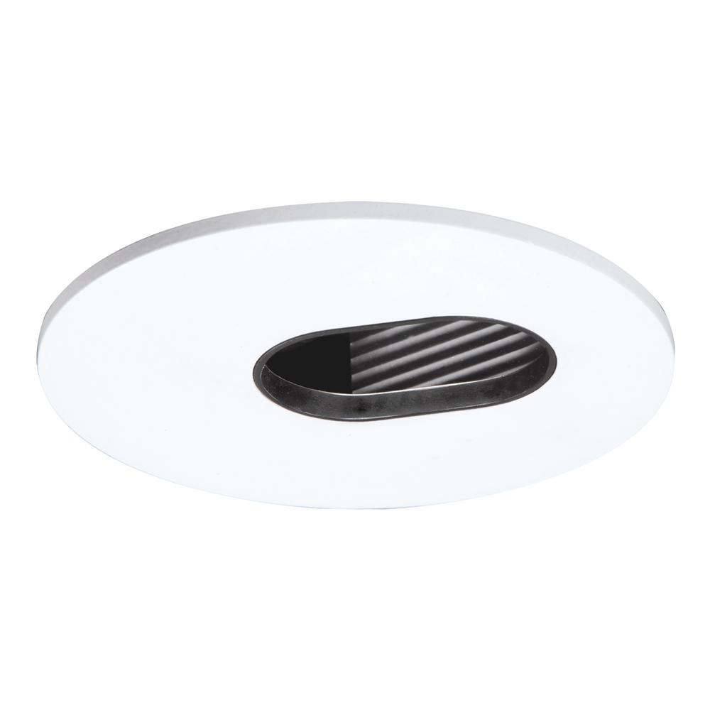 halo 3006 series 3 in adjustabe slot white recessed trim with black
