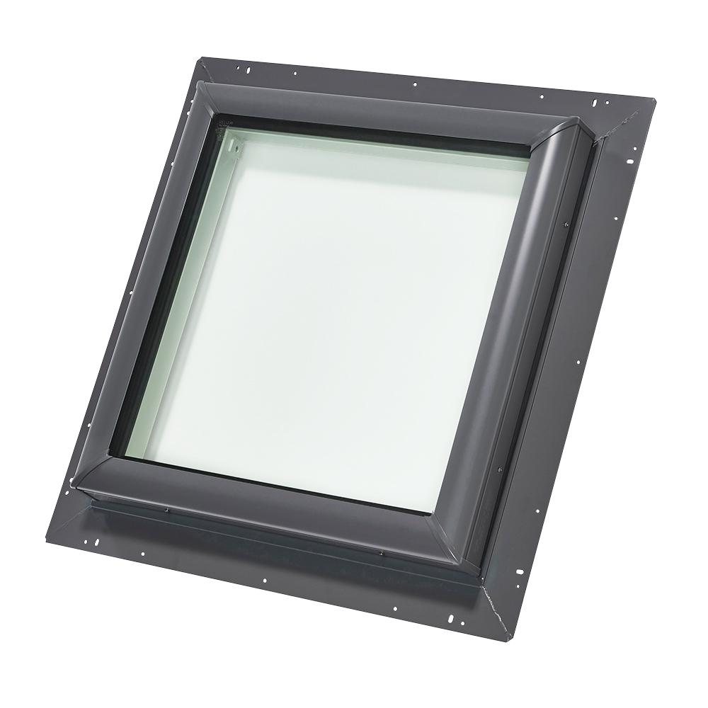 Velux 22 1 2 In X Fixed Pan Flashed Skylight With Velux 22 1 2 In X Fixed Pan Flashed Skylight With Laminated Low E3 Glass Qpf 2222 2004 The Home Depot