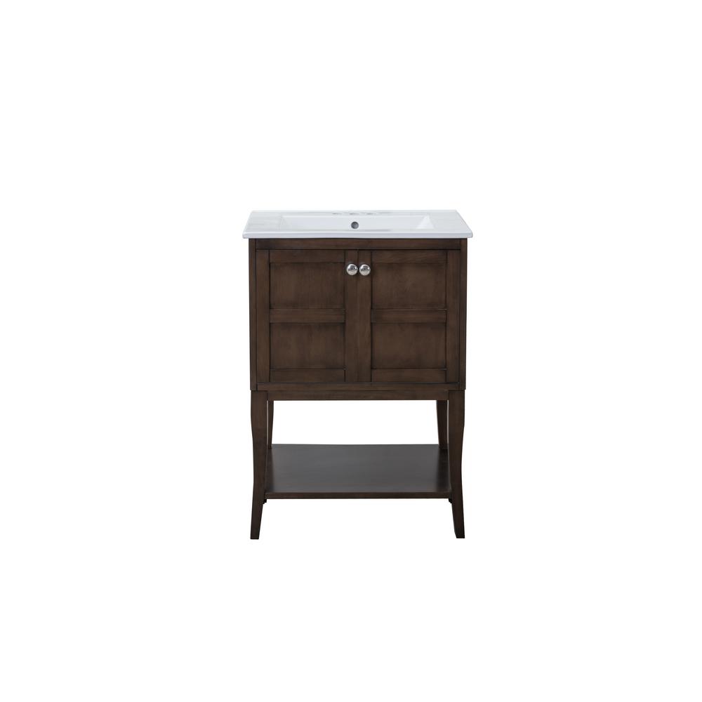 Johnston 26 in. Single Bathroom Vanity with 1Shelf 2Doors Porcelain