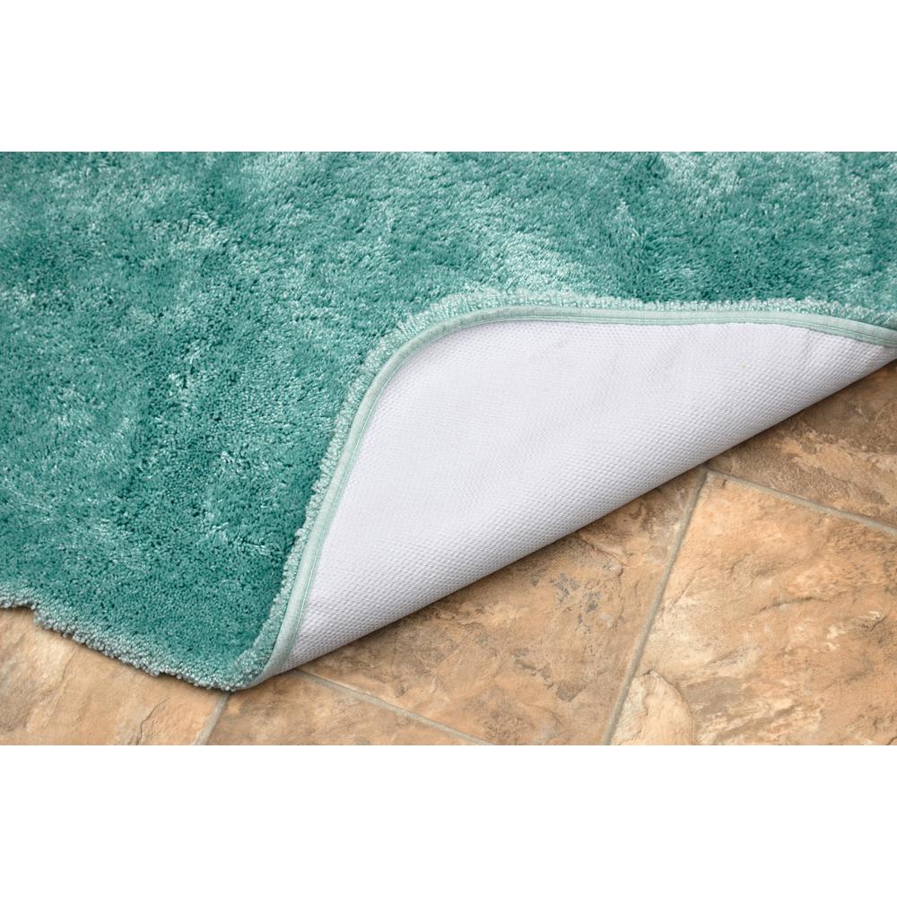 Garland Rug Finest Luxury Sea Foam 30 In X 50 In Plush Nylon Bath Mat Ba130w030050i6 The Home Depot