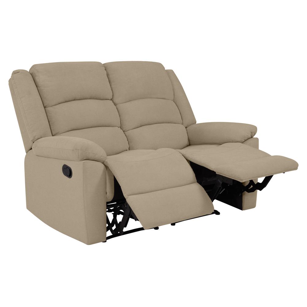 ProLounger Charcoal Gray Plush Low Pile Velvet 2-Seat Wall Hugger ...