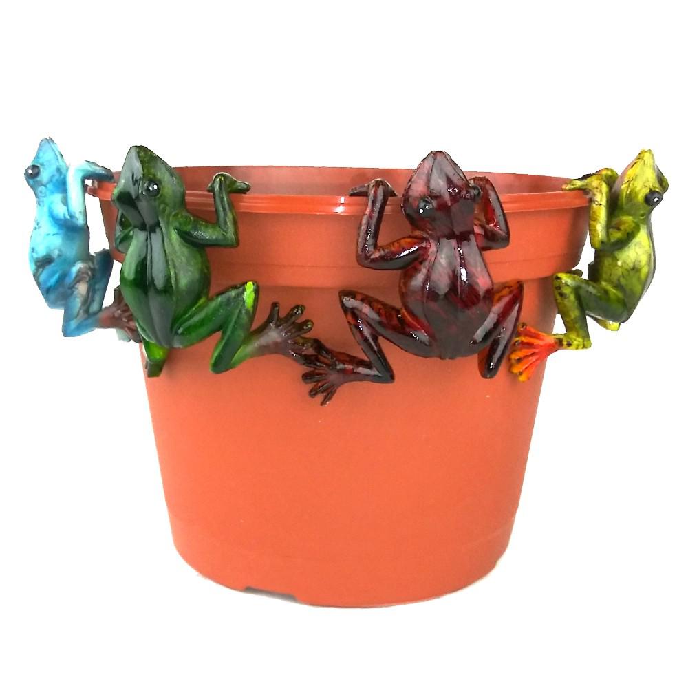 Pot Hangers 4Piece MultiColored Frog Pot Sitter HangerLS119MCF The