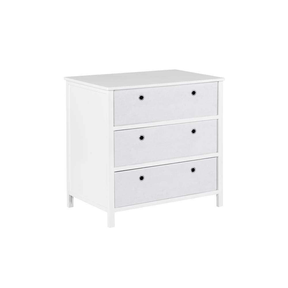Achim Ez Home Solutions White 3 Drawer Foldable Single Dresser