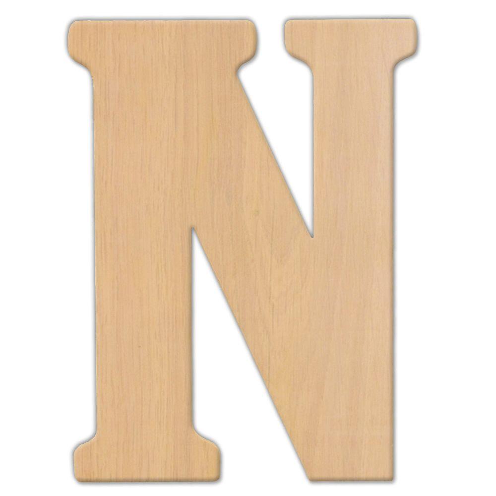 Jeff Mcwilliams Designs 23 In Oversized Unfinished Wood Letter N