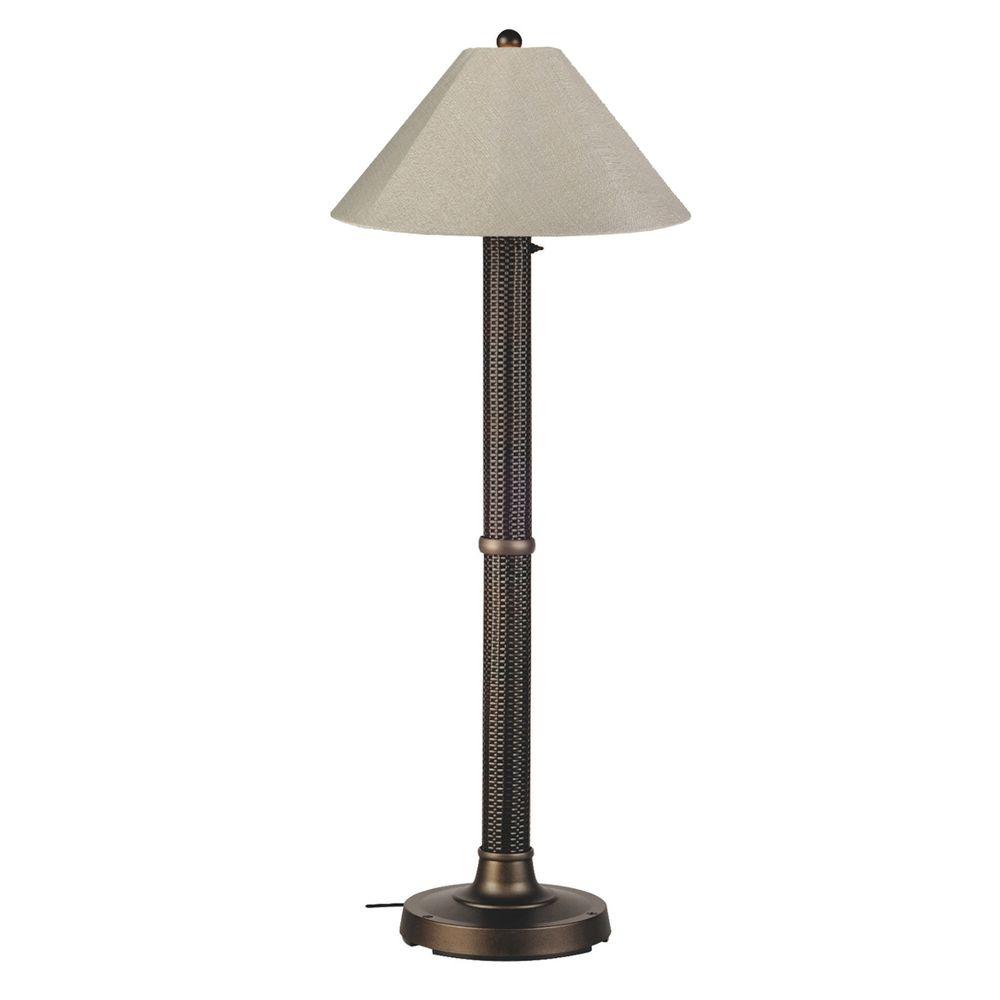 Patio Living Concepts Bahama Weave 60 In Dark Mahogany Floor Lamp Patio Living Concepts Bahama Weave 60 In Dark Mahogany Floor Lamp With Antique Beige Linen