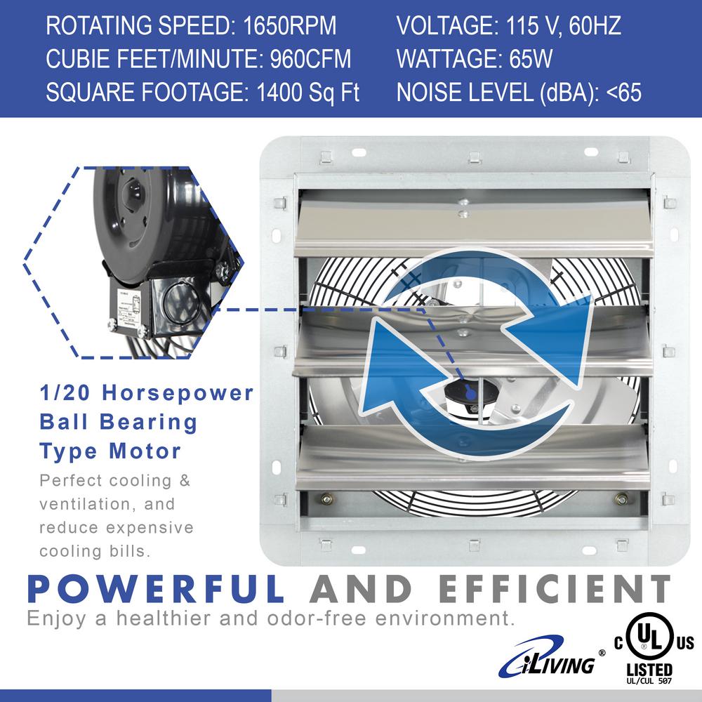 cooler exhaust fan wattage