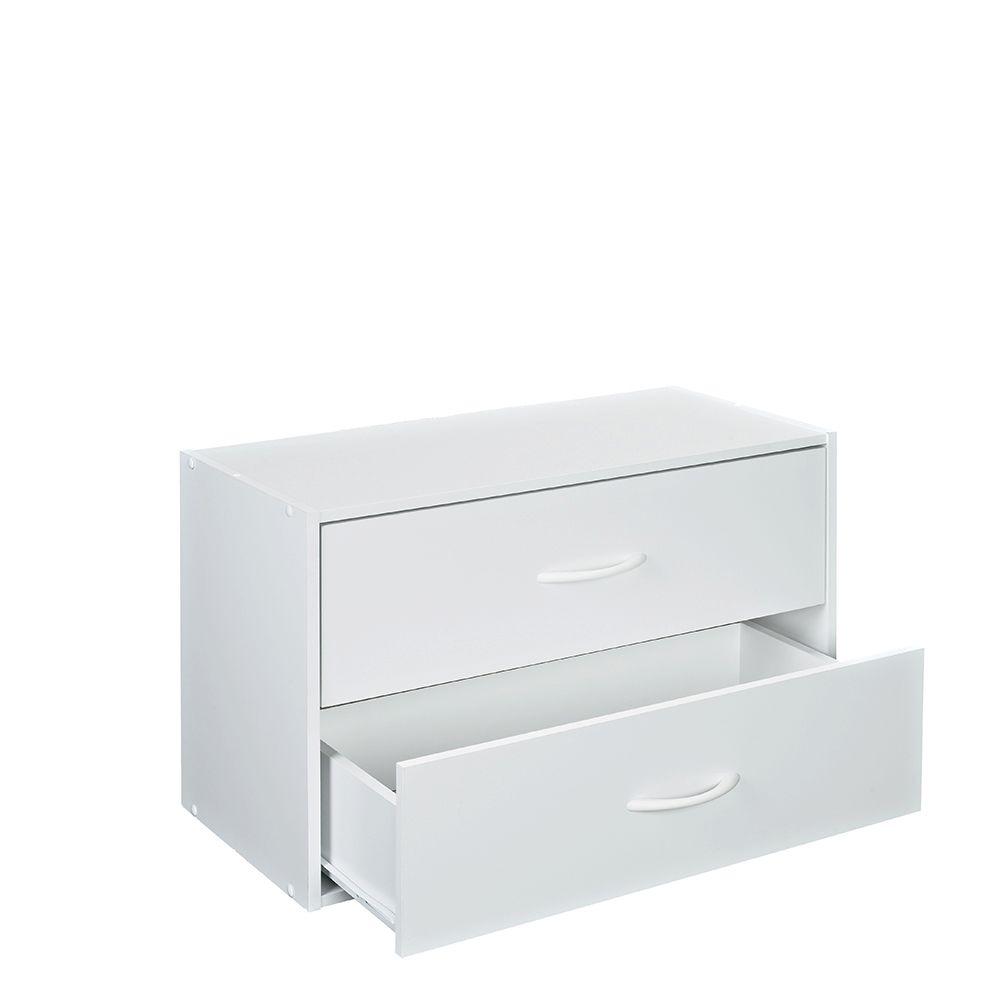 ClosetMaid 24.13 in. W x 15.75 in. H White Stackable 2Drawer Organizer