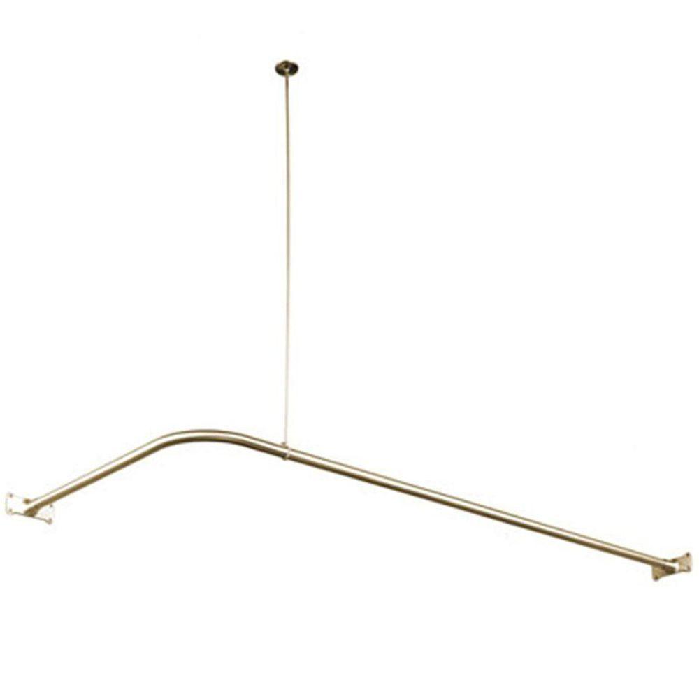 U Shaped Shower Curtain Rods Shower Accessories The Home Depot