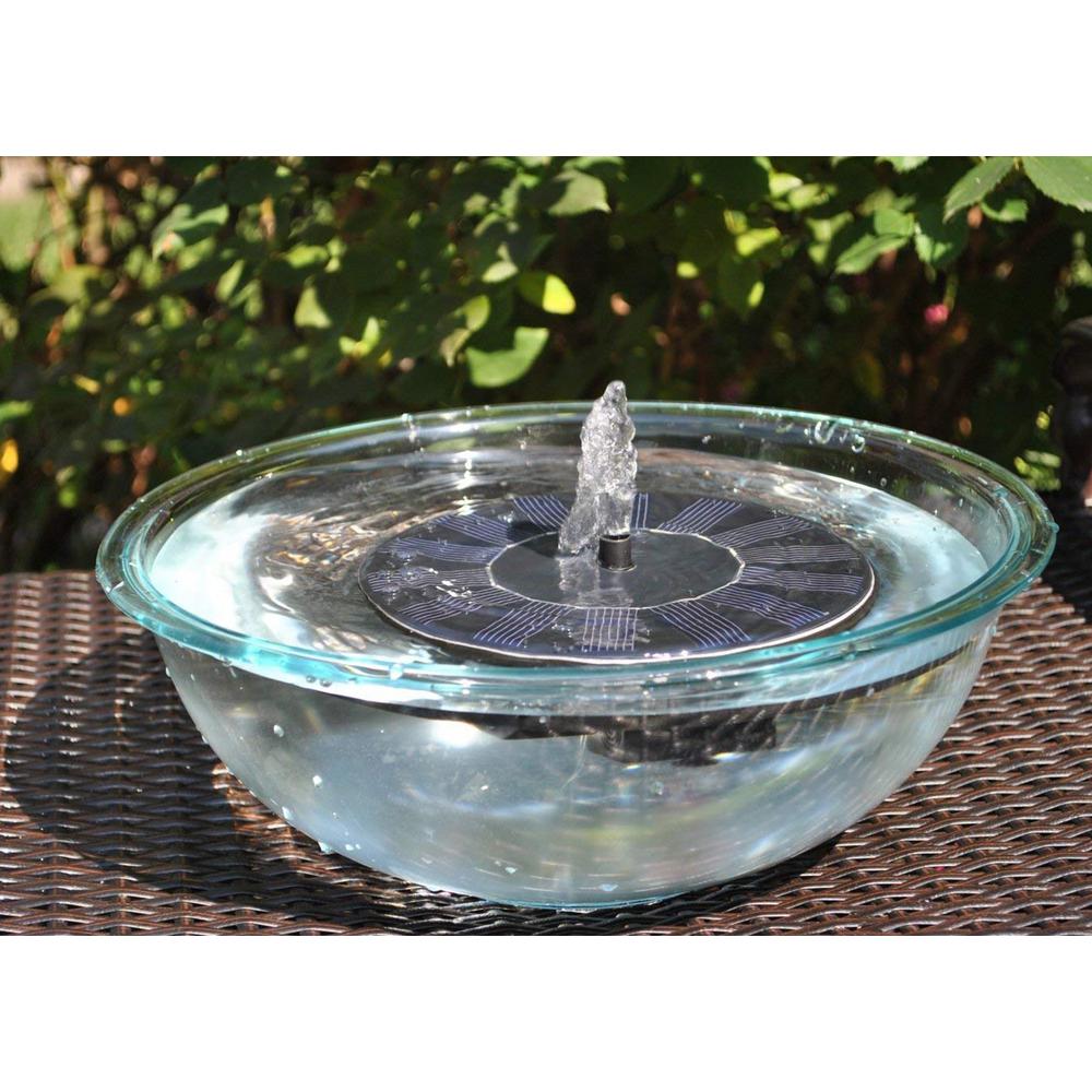 Solarrific Solar Powered Floating Fountain For Birdbath Or Pond G3033 The Home Depot