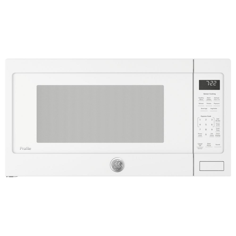 Ge White Countertop Microwaves The Home Depot Profile 2 Cu Ft Countertop Microwave In White