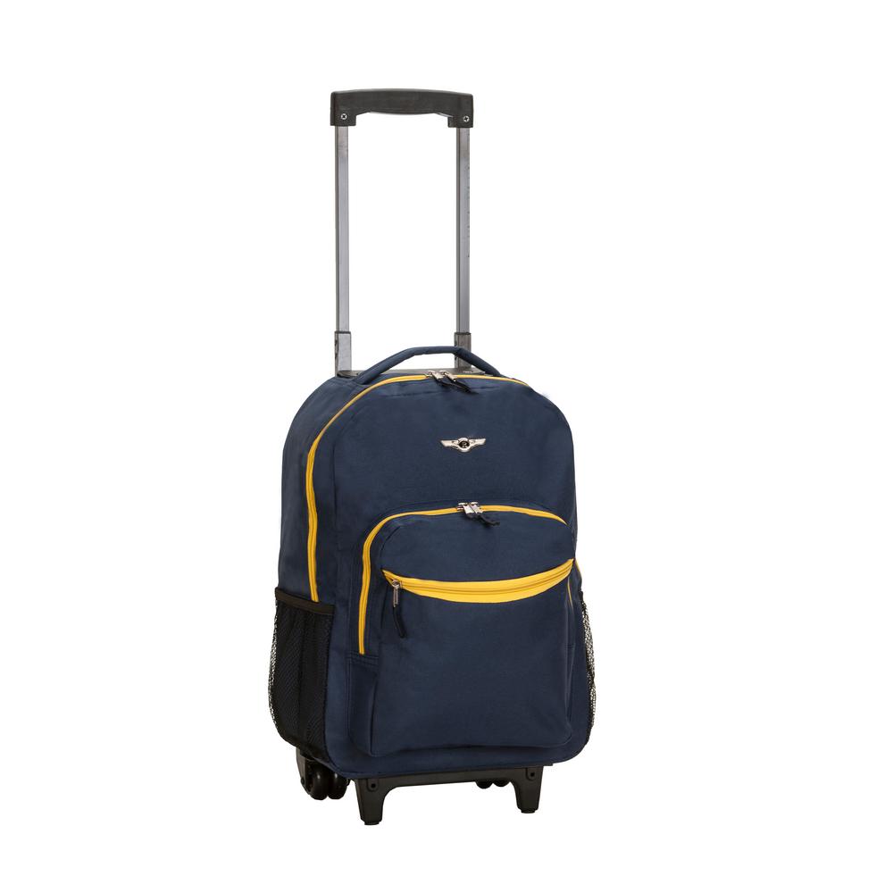 Rockland Roadster 17 in. Rolling Backpack, Navy, Blue was $80.0 now $27.2 (66.0% off)