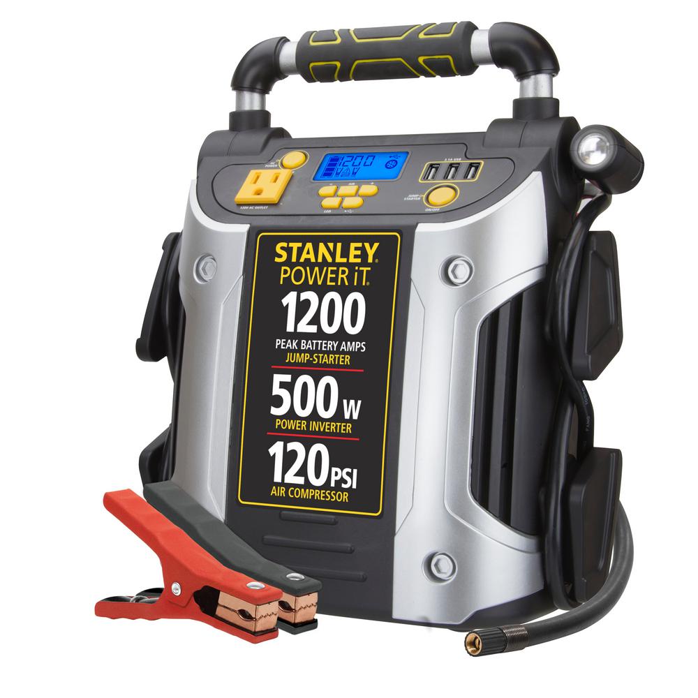 Stanley 500 Instant/1200 Peak Amp Jump Starter and Power Station – eX ...