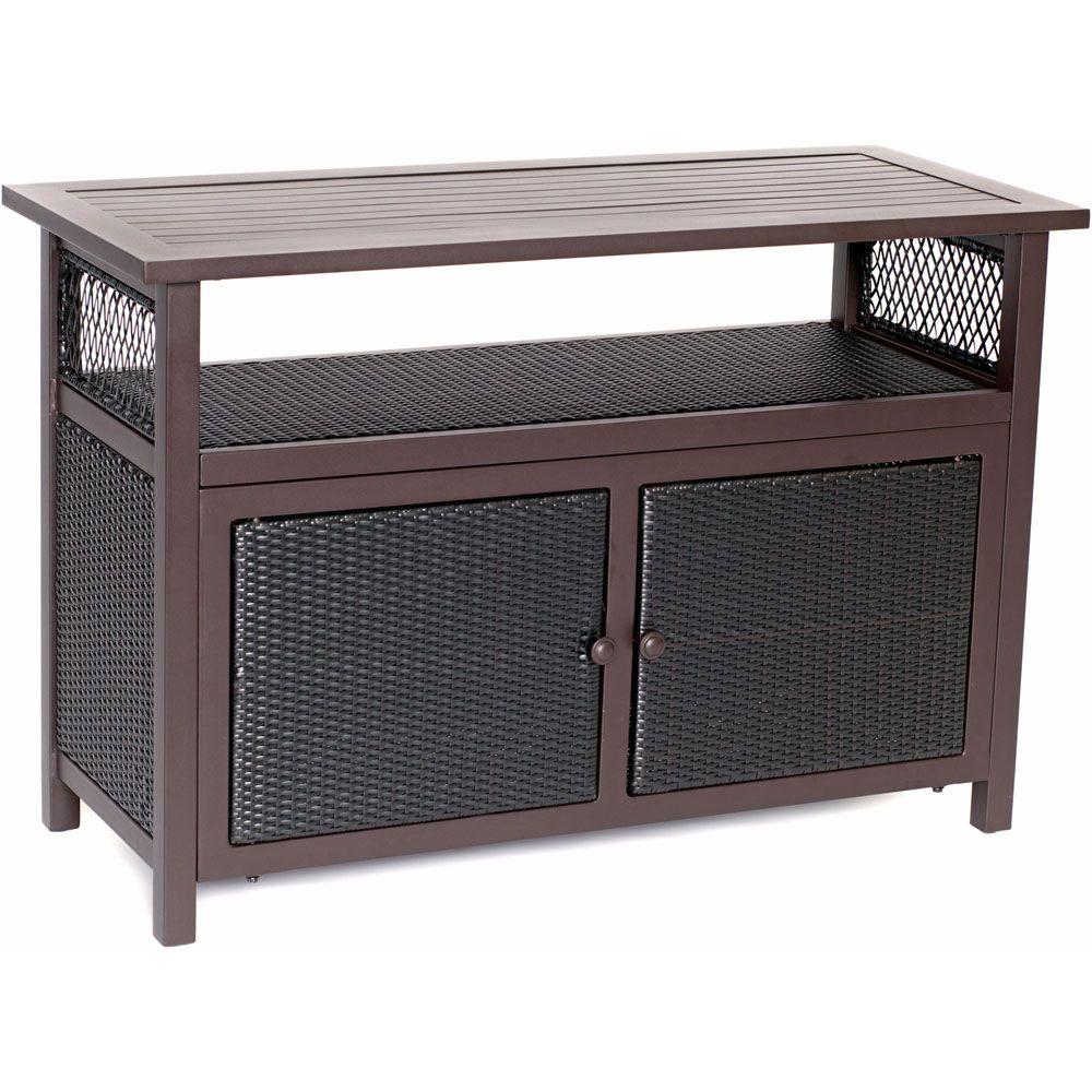 Hanover Outdoor All-Weather Patio Serving Bar with Storage ...