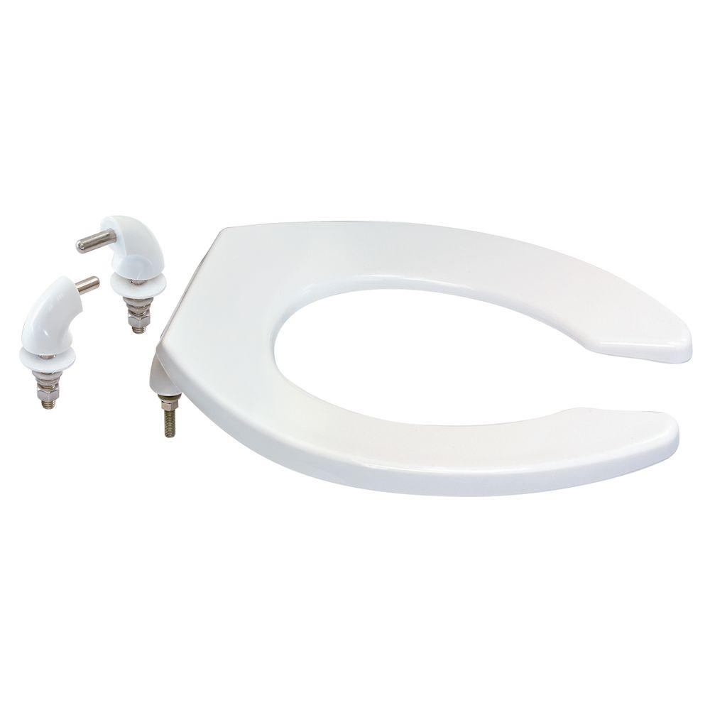 EZ-FLO Round Commercial-Grade Plastic Open Front Toilet Seat in ... EZ-FLO Round Commercial-Grade Plastic Open Front Toilet Seat in ...