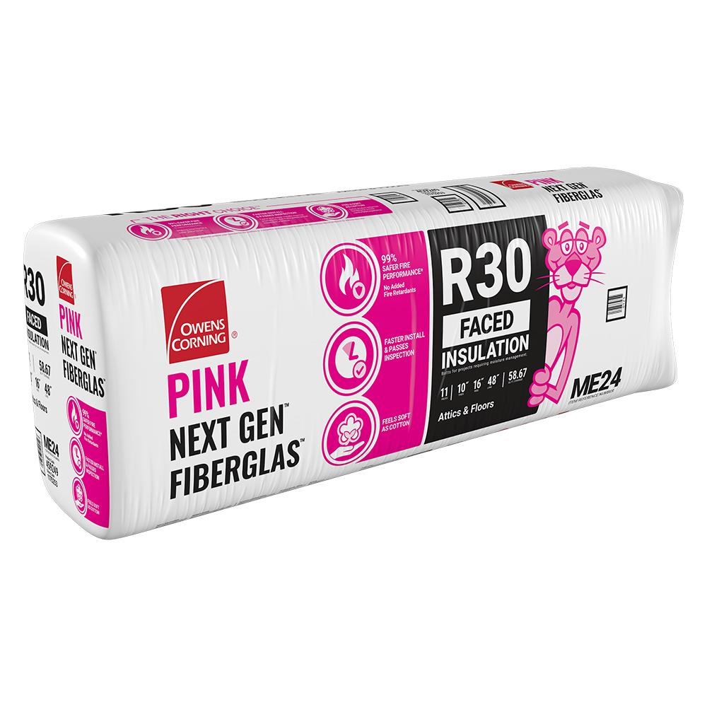 Owens Corning R 30 Kraft Faced Fiberglass Insulation Batt 16 In X 48 In Me24 The Home Depot