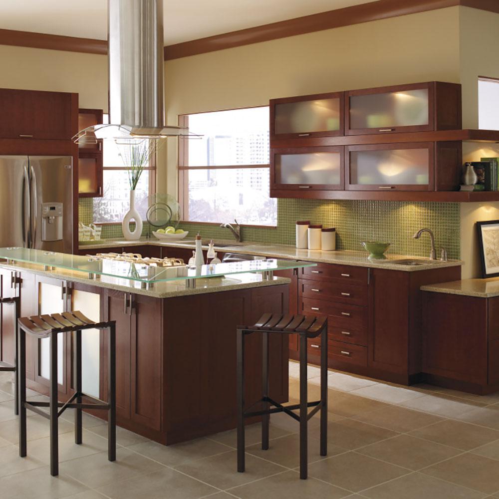 Thomasville Nouveau Custom Kitchen Cabinets Shown in Modern Style