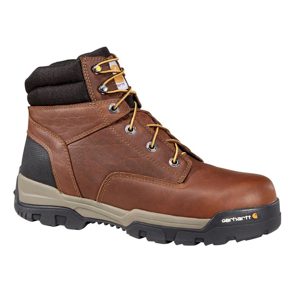 Carhartt Ground Force Men's 12W Brown Leather NWP Composite Safety Toe ...
