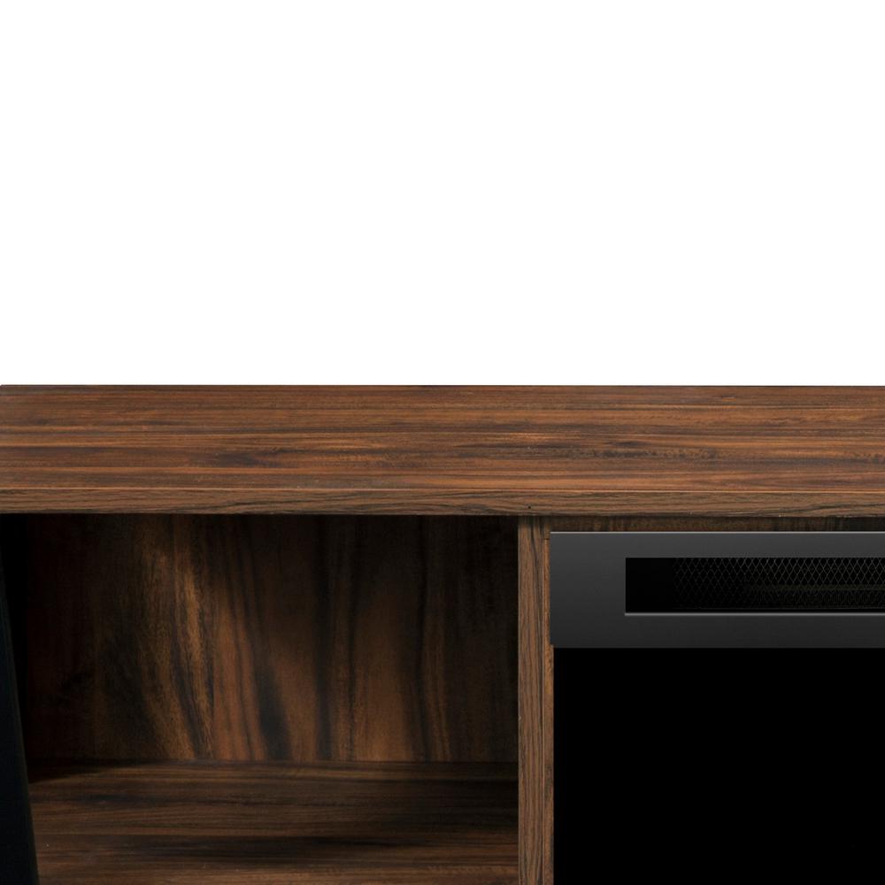 60 Walnut Console Fireplace