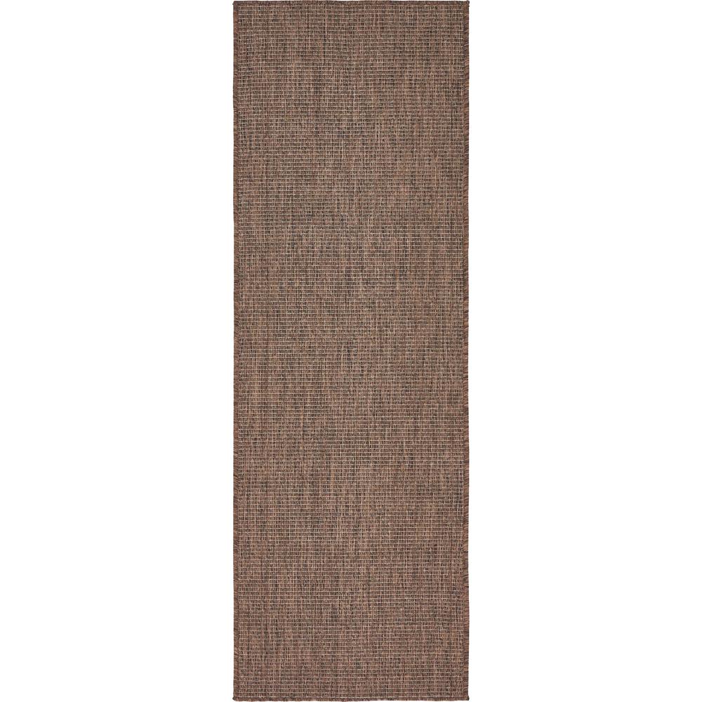 Unique Loom Outdoor Solid Light Brown 2 ft. x 6 ft. Runner3136836