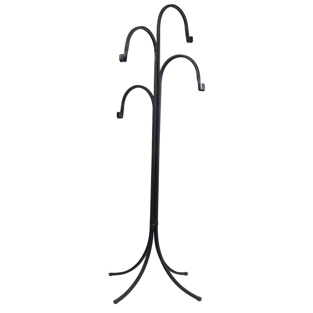 Indoor Shepherd S Hooks Planters The Home Depot 4 Hanger In Black Iron Shepherds Hook Plant Stand
