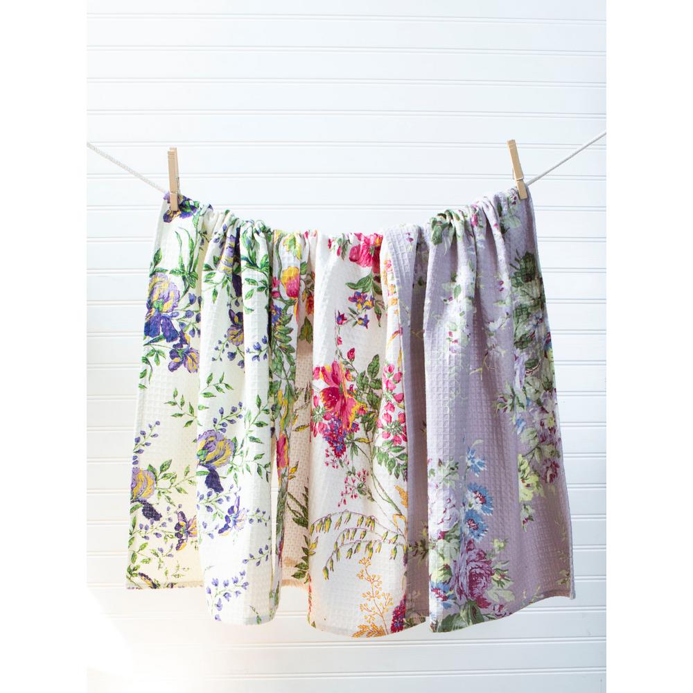 April Cornell Purple And Purple Hue Floral Design Kitchen Tea