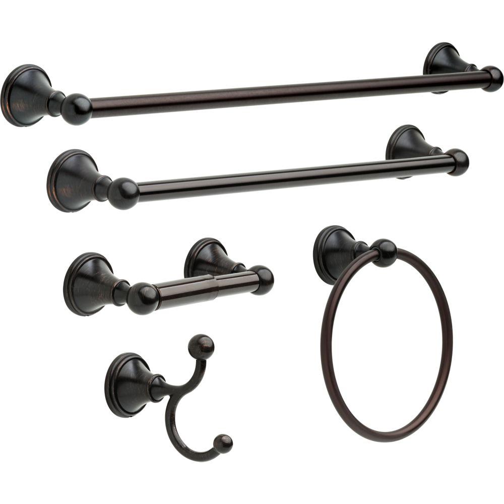 Bronze Bath Hardware Sets Bathroom Hardware The Home Depot