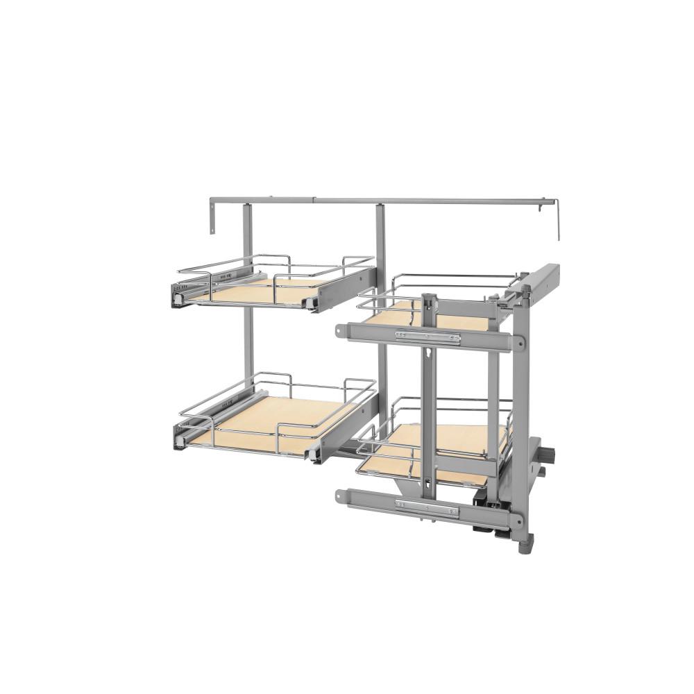 Rev A Shelf Two Tier Blind Corner Organizer Right 599 18 Rmp Two Tier Blind Corner Organizer