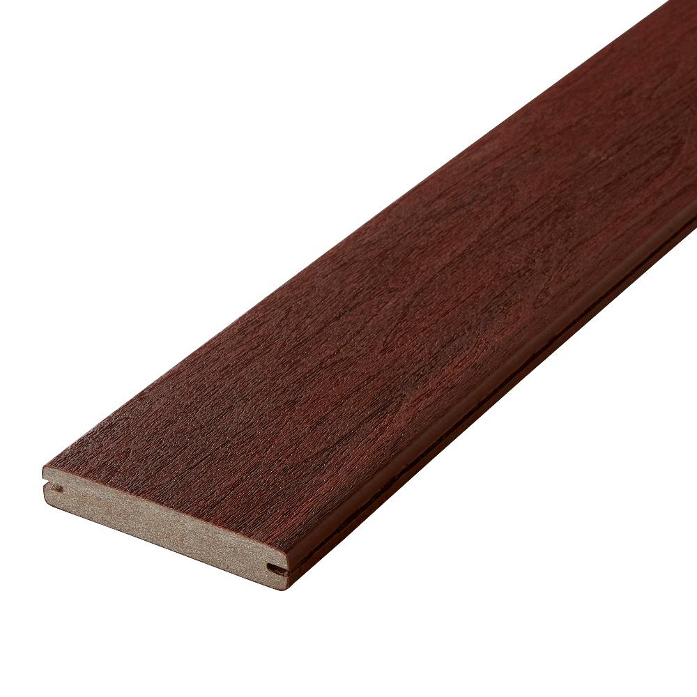 Fiberon Symmetry 1 In X 5 4 12 Ft Cinnabar Grooved Edge Symmetry 1 In X 5 4 12 Ft Cinnabar Grooved Edge Ced Composite Decking Board 10 Pack