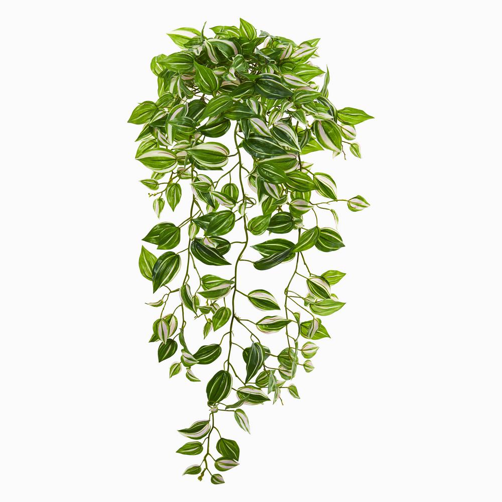 Nearly Natural Indoor 32 Purple Heart Evergreen Hanging