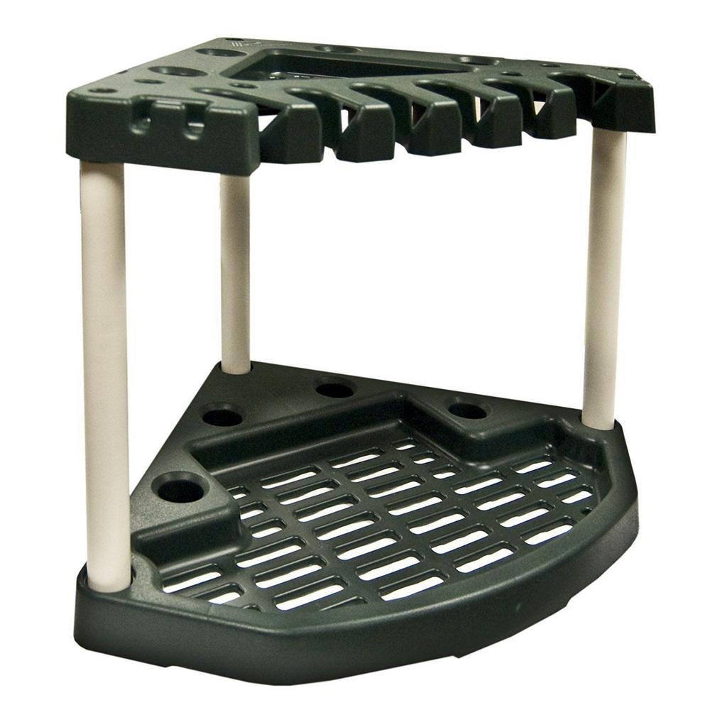Corner Garage Shelves Racks Storage The Home Depot 2 Shelves Plastic Corner