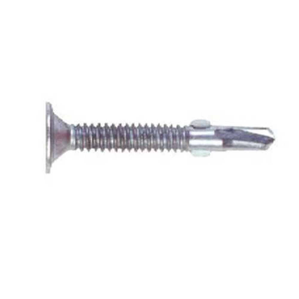 #12-14 Thread Size Pack of 100 Phillips Drive 5//8 Length Zinc Plated Finish 5//8 Length Small Parts 1210KPF Steel Self-Drilling Screw 82 Degree Flat Head Pack of 100 #3 Drill Point