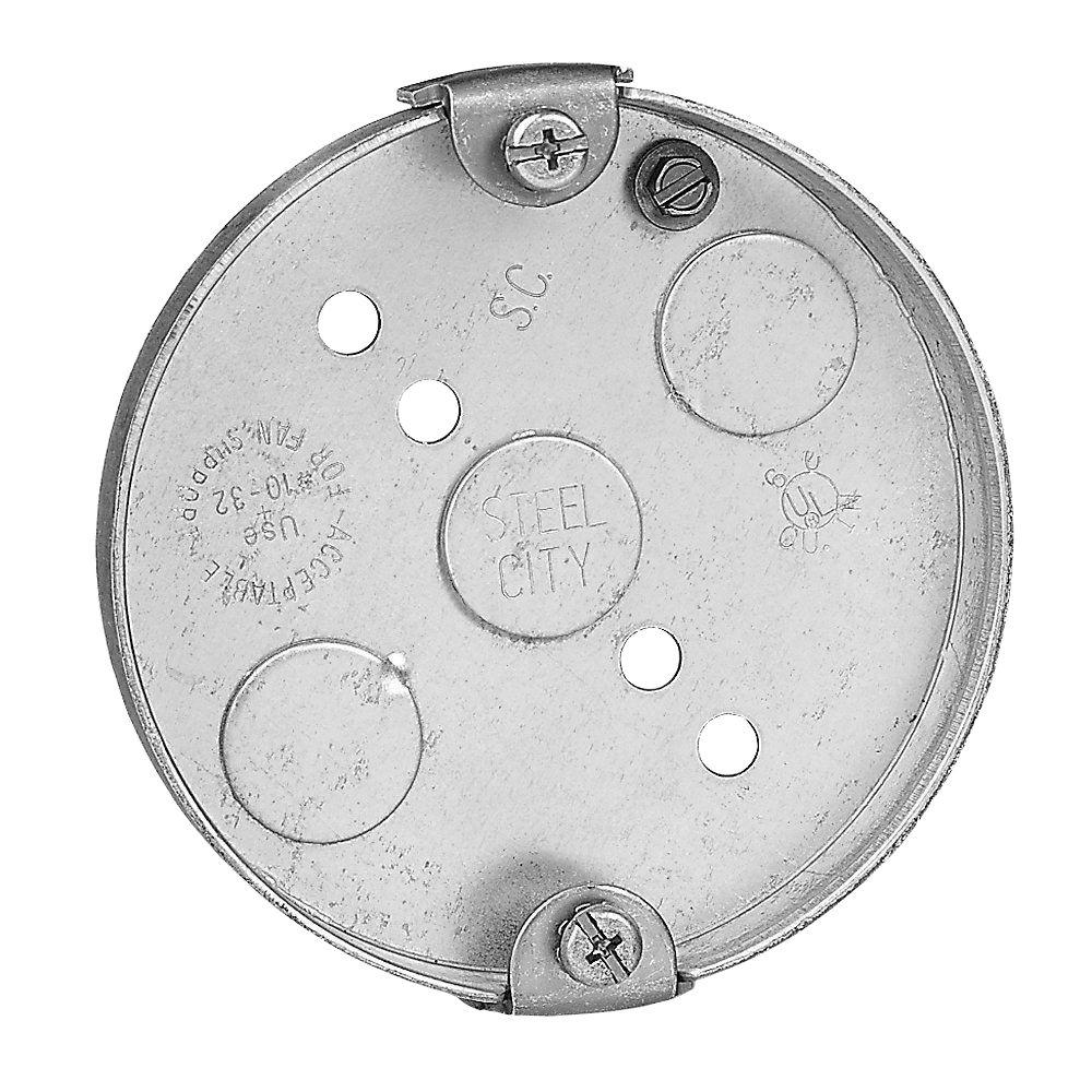Steel City 4 In 6 Cu Metal Round Pancake Box Case Of 30 Metal Round Pancake Box Case
