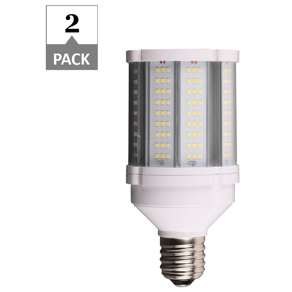 Simply Conserve 1 Watt Equivalent Hid T30 Corn Cob Led Light Bulb In Daylight 2 Pack L36cb50e26 The Home Depot