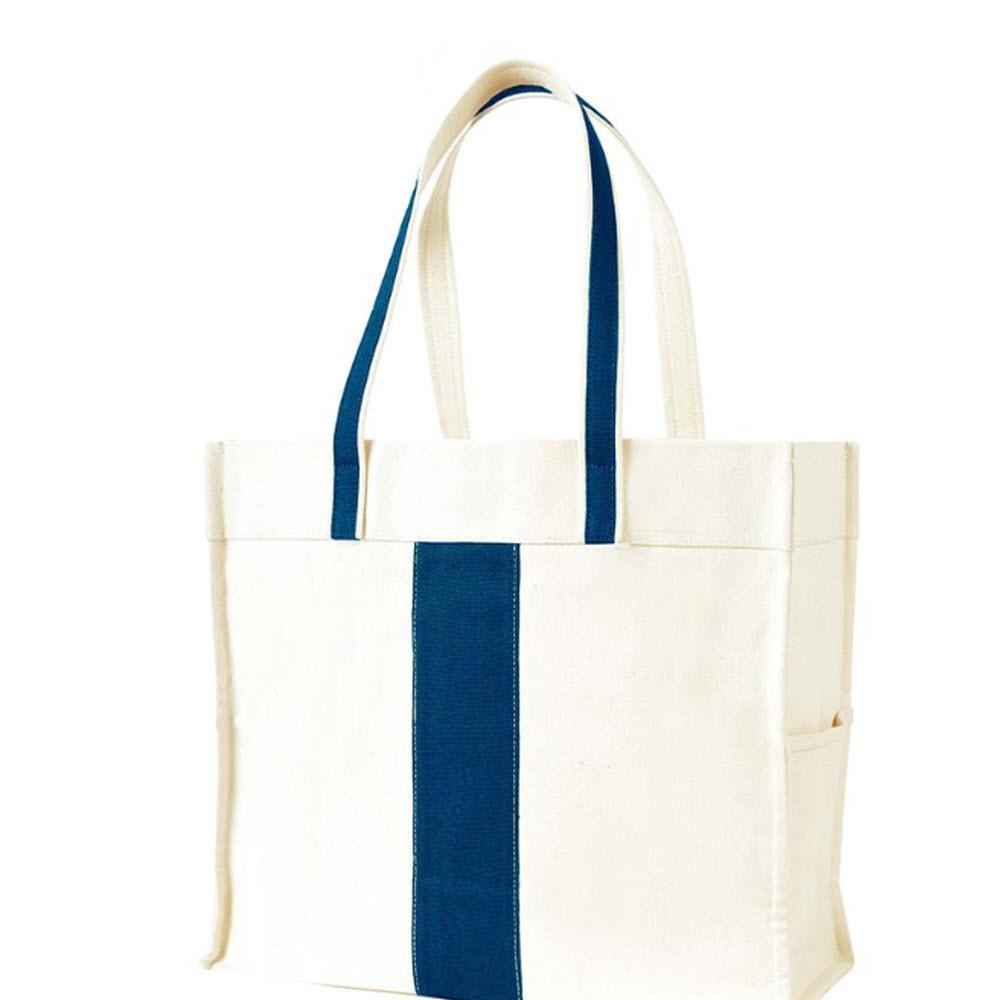 Home Decorators Collection Center Stripe Navy Canvas Tote by Home Decorators Collection