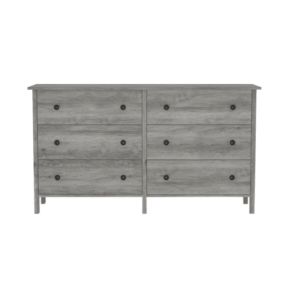 Furniture Of America Kerani 28 54 In H X 50 59 In W Vintage Gray Oak 6 Drawer Dresser Ynj 19603c35 L The Home Depot