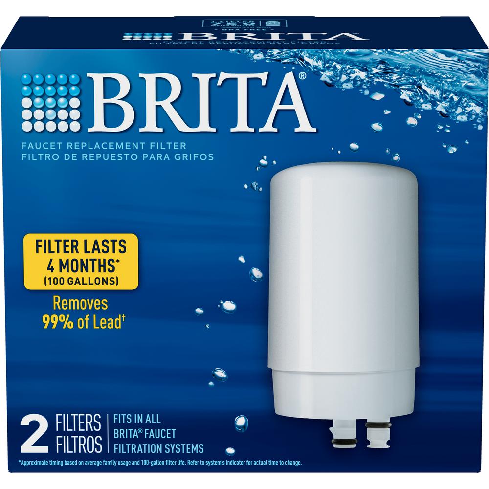 Brita Faucet Water Filter Cartridge Replacement 2 Pack Bpa Free