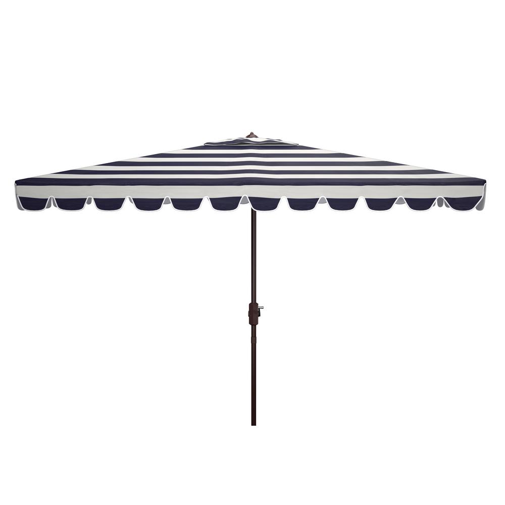 Safavieh Vienna 10 Ft Aluminum Market Tilt Patio Umbrella In Black White Pat8311d The Home Depot