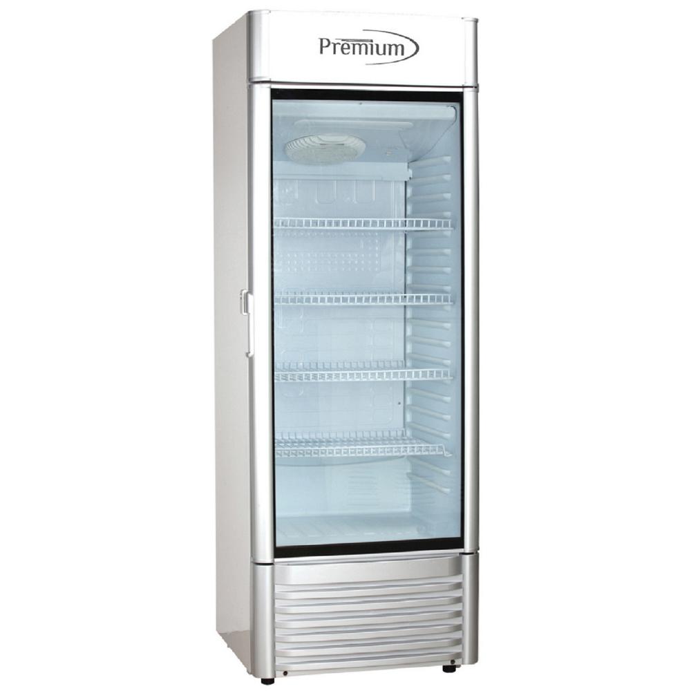 Premium PRF125DX 12.5 cu Single Door Merchandiser Refrigerator ft Gray