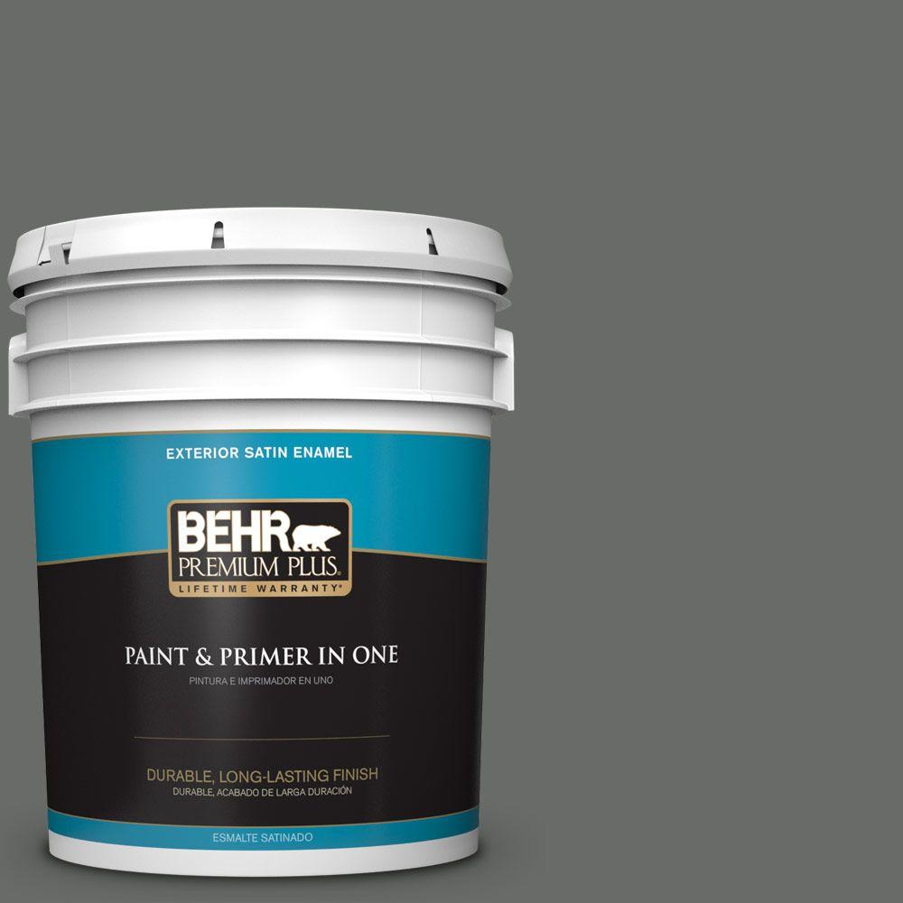 BEHR Premium Plus 5gal. BNC26 Lunar Basalt Satin Enamel BEHR Premium Plus 5gal. BNC26 Lunar Basalt Satin Enamel