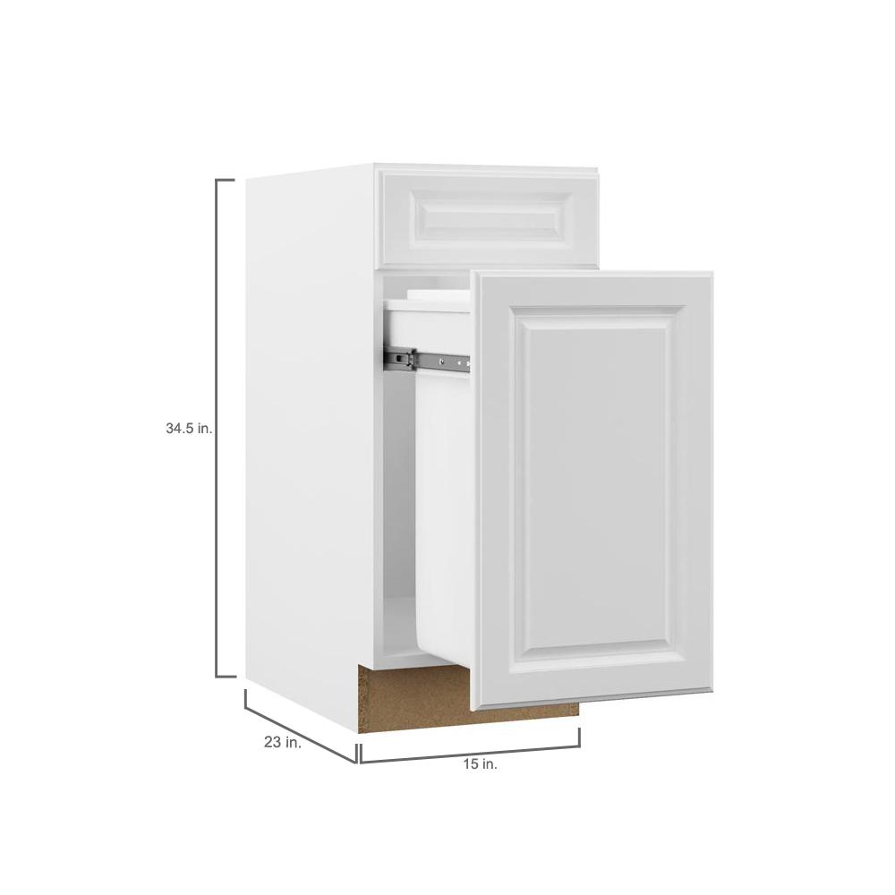 Hampton Bay Designer Series Elgin Assembled 15x34 5x23 75 In Pull Out Trash Can Base Kitchen Cabinet White Bws15 Elwh The Home Depot - Pull Out Trash Can Base Kitchen Cabinet Hampton Bay Designer Series Elgin Assembled 15x34 5x23 75 In Pull Out Trash Can Base Kitchen Cabinet White Bws15 Elwh The Home Depot - Pull Out Trash Can Base Kitchen Cabinet